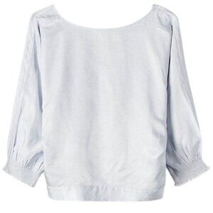 Aritzia Babaton Welsch Blouse Dainty Feminine Women XXS Coquette Wrap Top Blue